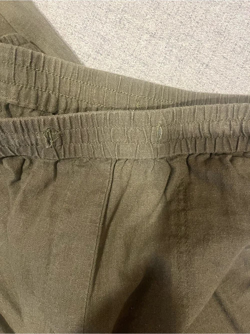 Banana Republic olive Green Linen Blend Women's Drawstring Trousers XS